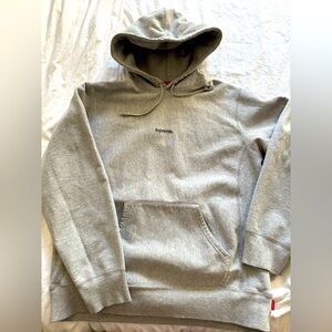 Supreme Micro Logo Grey Hoodie FW19 BOGO